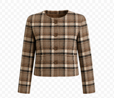 PLAID BLAZER TOP