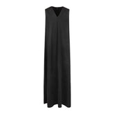SUE SUEDE V NECK MAXI