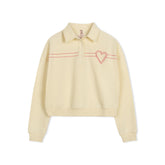 IVORY HEART COLLAR TEE