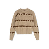 COEUER CREAM HEART SWEATER