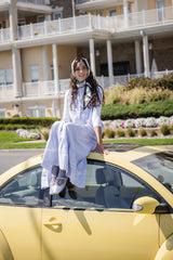 LOLA STRIPE LACE MAXI DRESS