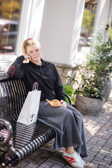 BLACK ELBOW PATCH TEE