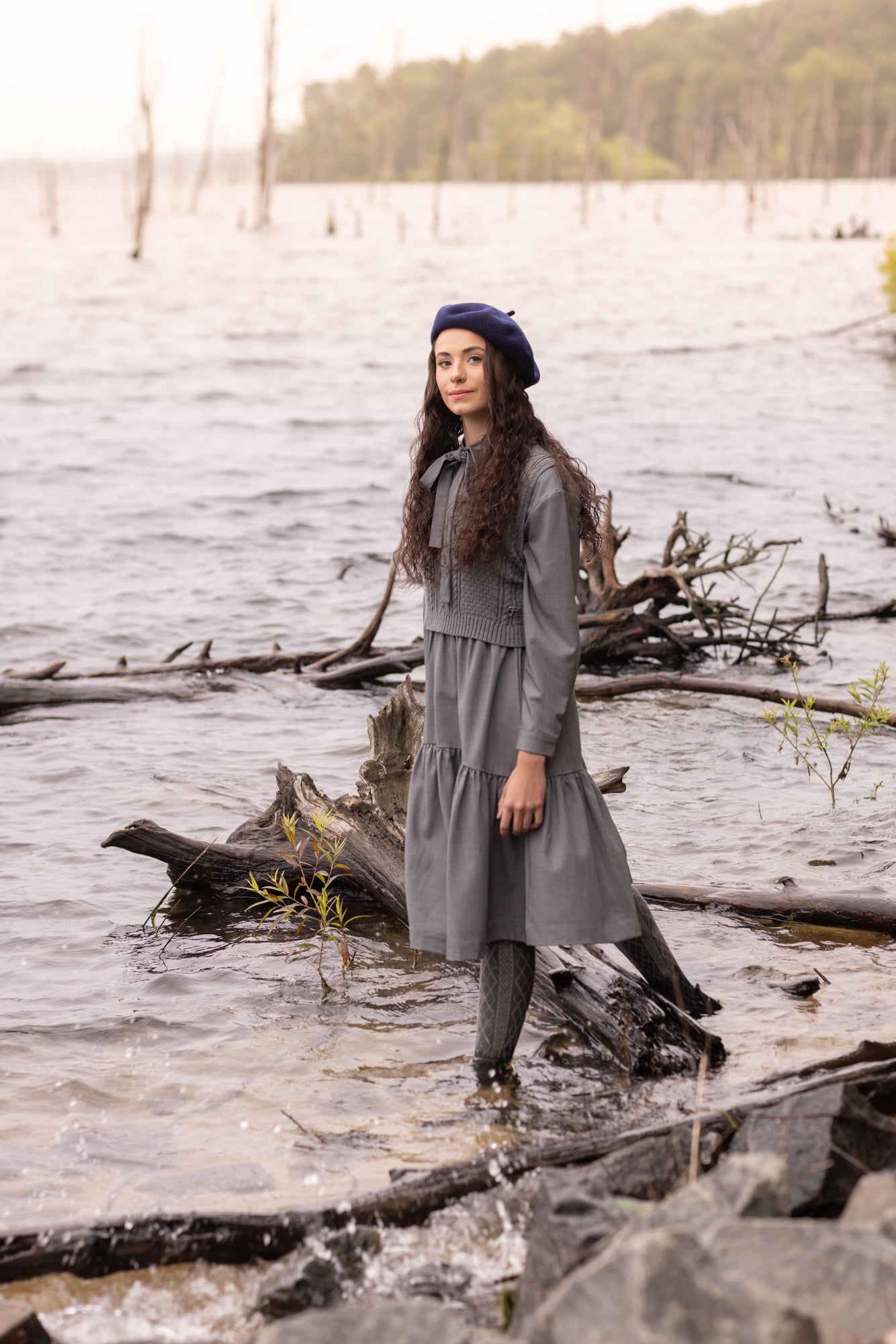 EMILY DRESS GREY