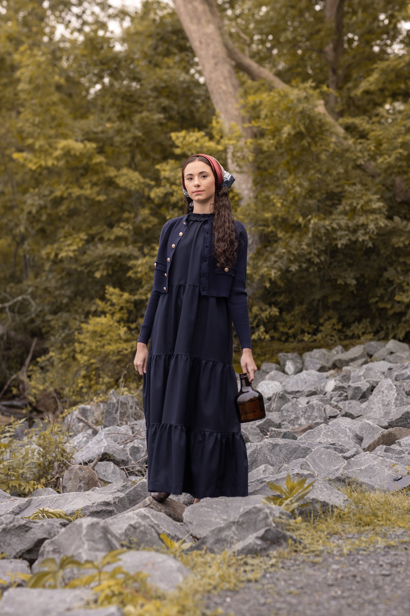 HAZEL NAVY MAXI