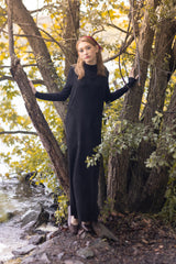 SUE SUEDE V NECK MAXI