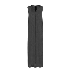 ARIA BLACK DENIM VNECK MAXI