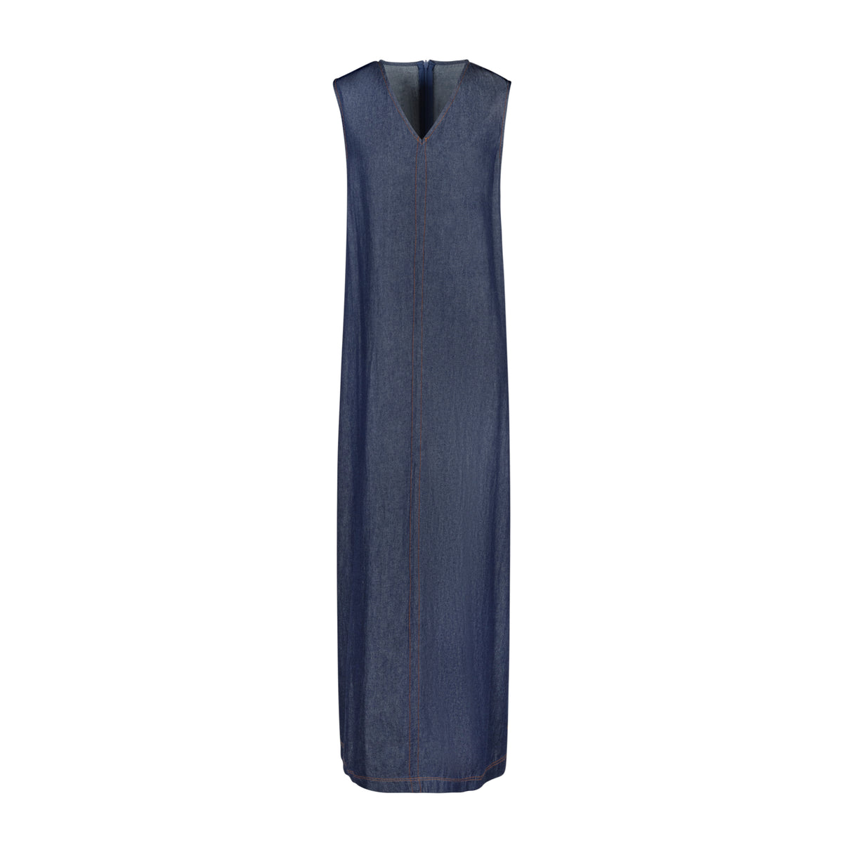 ARIA DARK BLUE DENIM VNECK MAXI