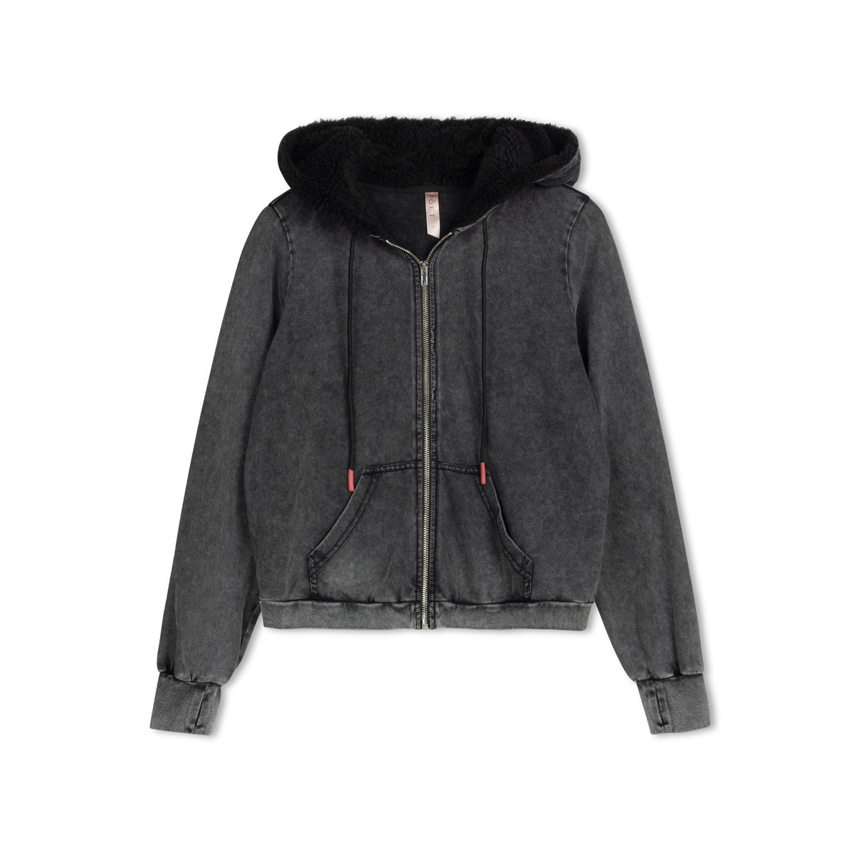 IRIS BLACK DENIM HOODIE