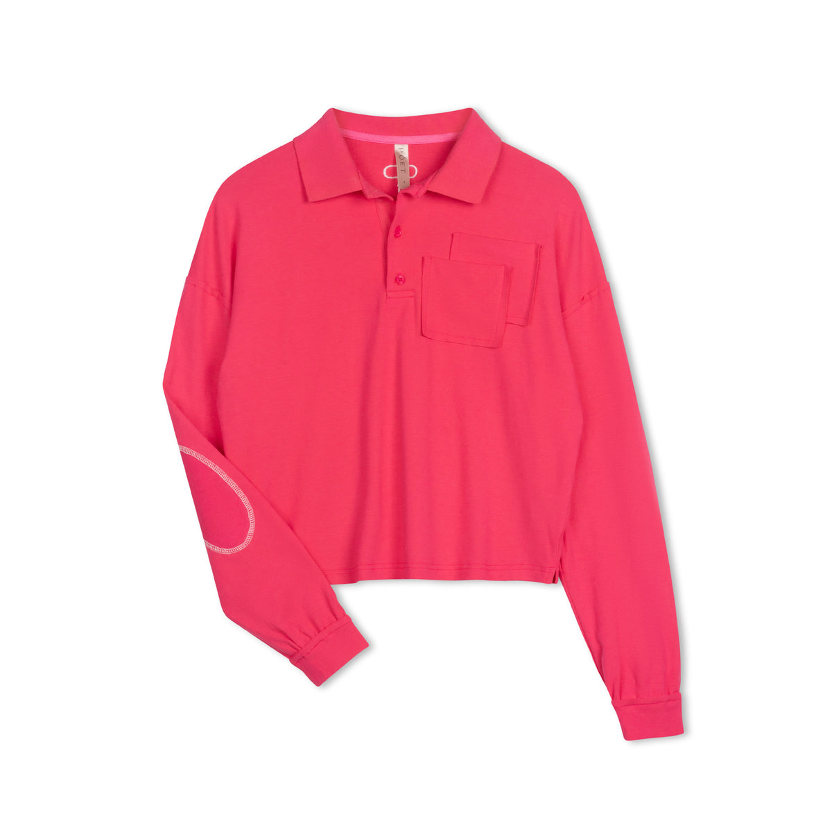 PINK ELBOW PATCH TEE