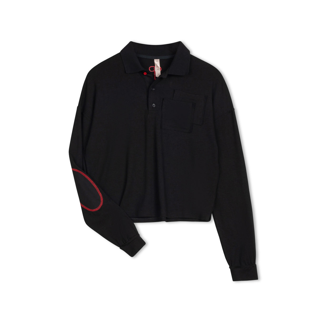 BLACK ELBOW PATCH TEE