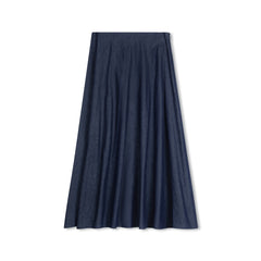 BEA BLU DENIM PANEL SKIRT