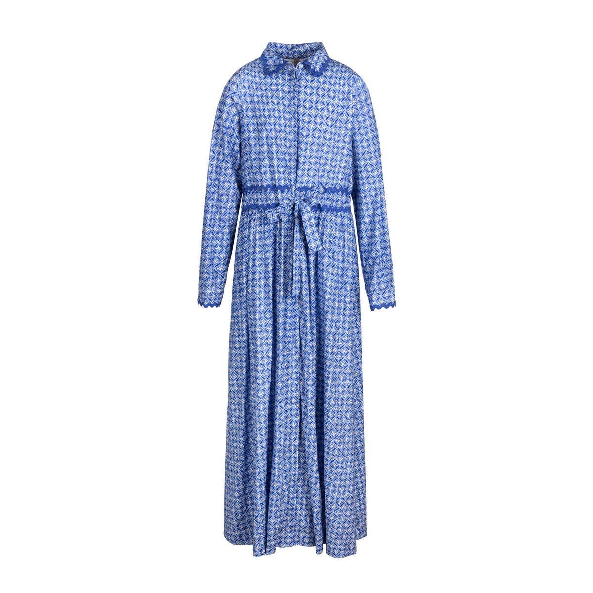 KAREN RICKRACK MAXI DRESS LONG