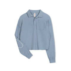 BLUE ELBOW PATCH TEE