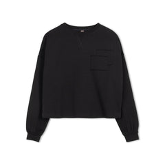 AMY VNECK BLACK TEE