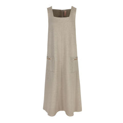 VALA BEIGE VECK DRESS