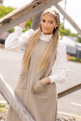 VALA BEIGE VECK DRESS